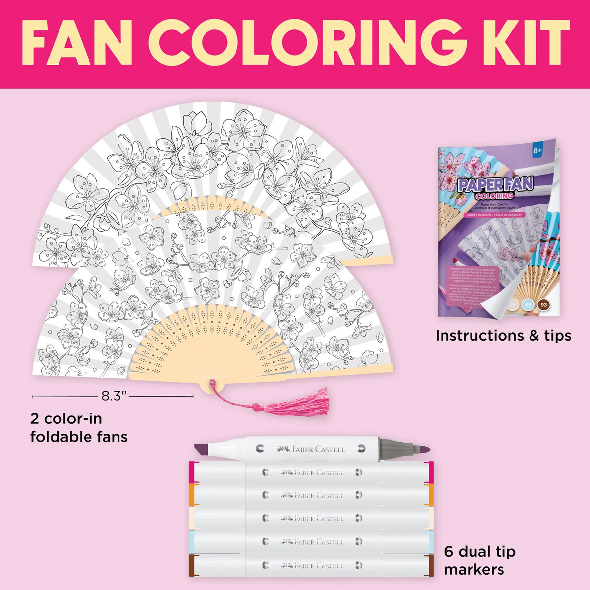 Paper Fan Coloring - Cherry Blossom – Toy Soup